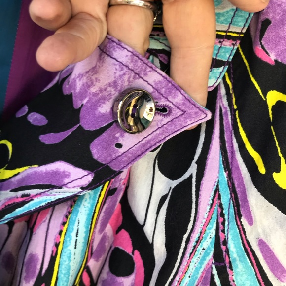 CUSTO Barcelona,  butterfly wing print trench coat, size 44 equals 12 - Picture 6 of 16